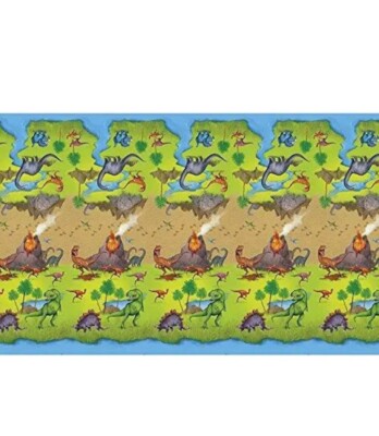 Dinosaur Plastic Tablecloth - 84x54 Inch Multi-Color Party Table Cover