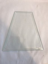 10 pack 7 1/2x 3 3/4 Inch Trapezoid Clear Beveled Glass Flat on back