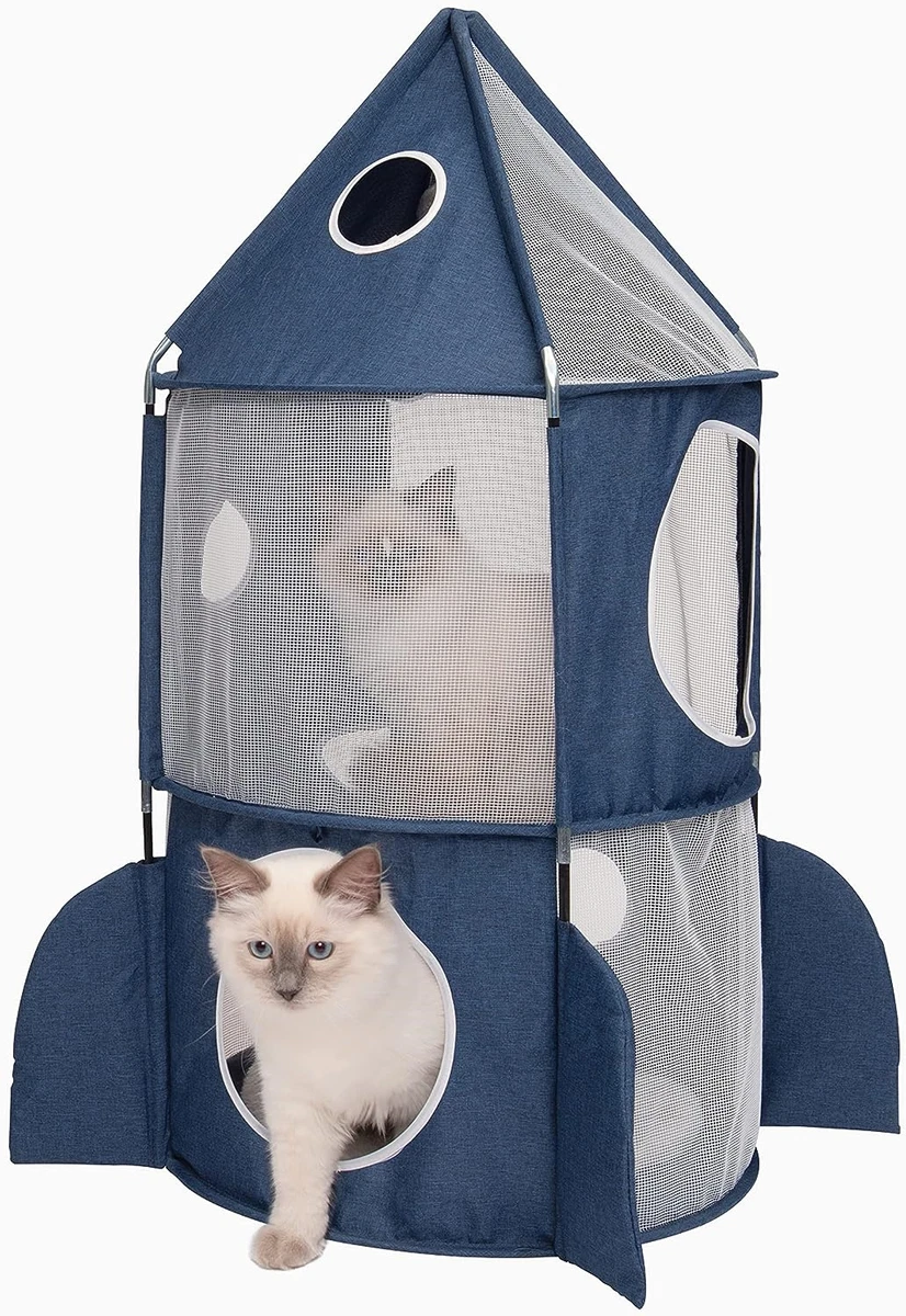 Catit Vesper Rocket Cat Tower Blue 42001 eBay