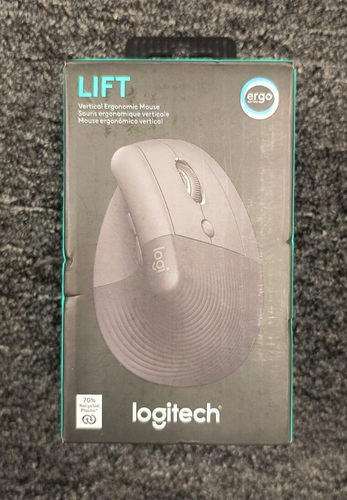 Logitech Lift Vertical Ergonomic Mouse Wireless Bluetooth - Black, OBN, B1