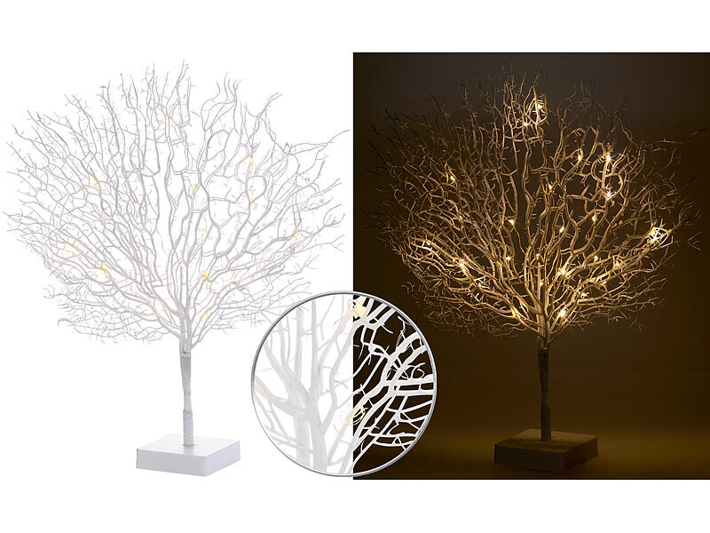 Arbre décoratif design 50 cm pour illuminer un coin sombre avec des LED blancs