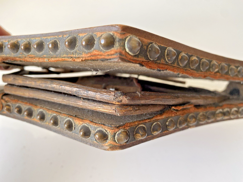 19thC BEAUTIFULLY Carved Antique WALNUT Bellows ARTS & CRAFTS Style poss Italian - Picture 14 of 17