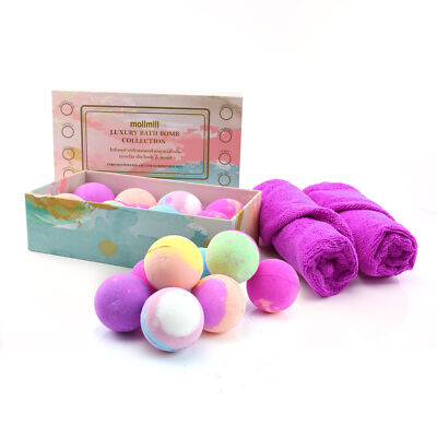LUXUS BADEBOMBE GESCHENKSET HAARPACKUNG HANDARBEIT 8TLG VEGAN VALENTINSTAG MUTTERTAG