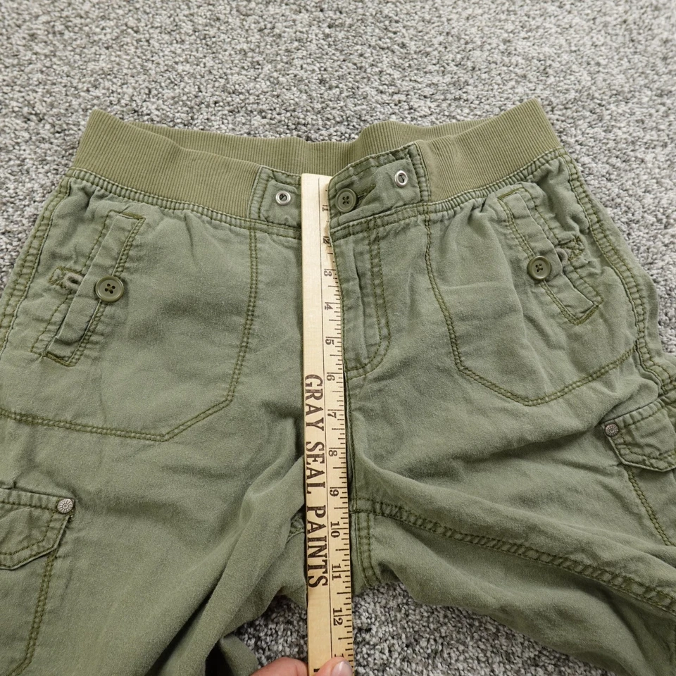 Pantalones Cortos Gloria Desteñidos De Colección Para Mujer 6 Verde Carga Paracaidista Militar Ejército Caminata Y2K Foto 4 de 4
