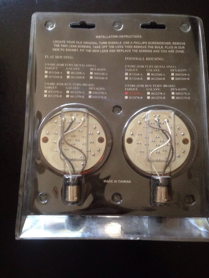 哈雷戴维森 led 转向信号镜头灯泡 fxr dyna softail Sportster 双灯丝 — 第 3/4 张图片