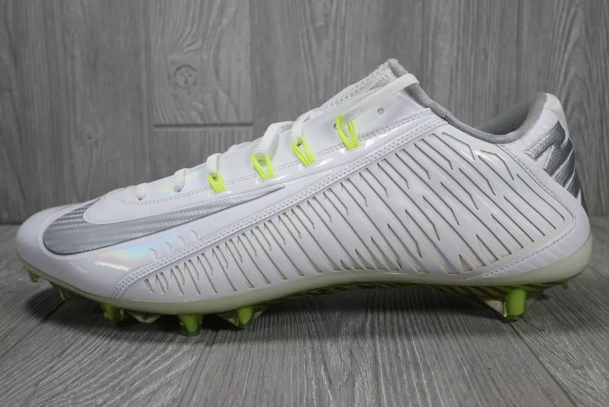 Nike Vapor Carbon Elite 2.0 TD Football White/Silver Cleats Mens