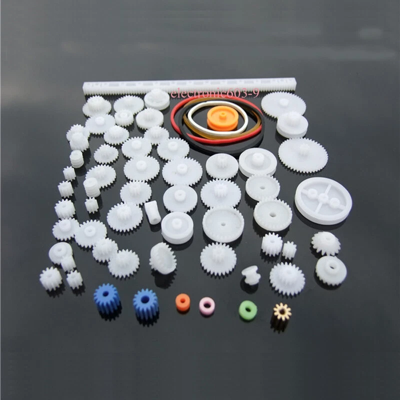 60pcs Plastic Motor Gears M0.5 Robotic Model Shaft Part Helicopter Car Trucks RC - Image 2 of 4