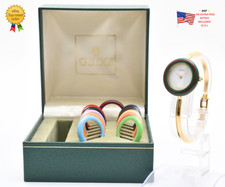 ▶️ [N MINT w/Box] Gucci 11/12.2 Change Bezel 12 Colors Gold Women's Quartz Watch