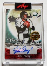 2025 Leaf Metal Happy Holidays John Elway Broncos Winter Wonderland Auto #1/1! 