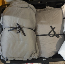 Threshold King Sheet Set Cotton Sateen Solid Gray Bedroom Pre-owned