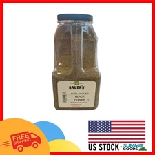 Ground Black Pepper - Fine Grind in 5 Pound Canister for Gourmet Chefs