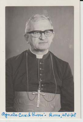 Cardinal Angelo Rossi, orig sign kleine Karte
