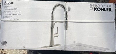 Kohler Provo Semi-Pro Kitchen Faucet Pull Down Stainless Steel