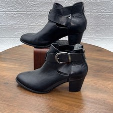 Vionic Rory Ankle Boots Womens sz 9 Black Lea...