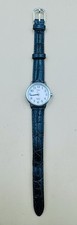 Timex Indiglo Women's Watch 2003 L6 New Battery 35MM Black Leather Band 8"