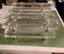 Set Of 8 Vintage Clear Lucite Bar Style Pulls Drawer Mid Century 7 Set Of 8 Vintage Clear Lucite Bar Style Pulls Drawer Mid Century 7