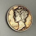 1939 (P) Mercury 90% Silver Dime Gold/Bronze Toning (6202M009) FREE SHIPPING