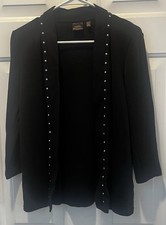 Woman s Rafaela Black Small Open Cardigan Swe...