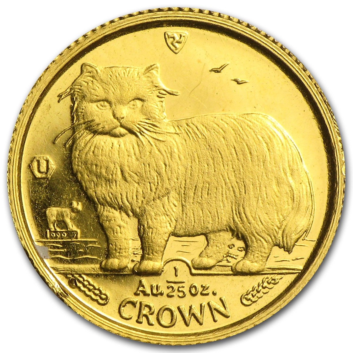1989 Isle of Man 1/25 oz Gold Persian Cat | eBay