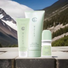 New Avon Haiku Body Hand Lotion Deodorant Lot Set Of 3