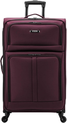Anzio Softside Expandable Luggage with Spinner Wheels, Burgundy, 30-Inch Large