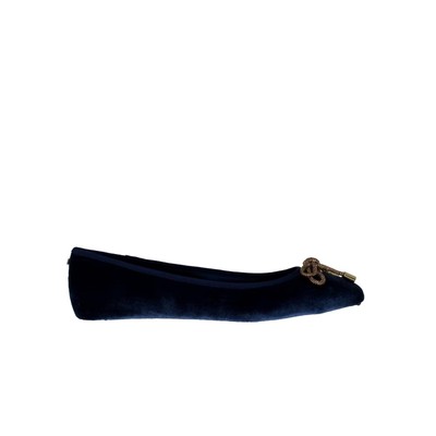 Birdies The Hummingbird Ballet Flat Ocean Velvet Bow LF-22354 Women's Size 8.5