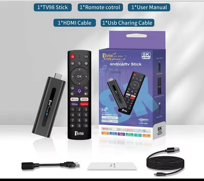 Android 14 TV Stick 4K Unterstützung 8K Video Smart TV Quad Core TV98