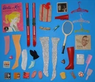 Vintage 1960/1970 Barbie Japan -Accessories LOT -Stockings, Skis, Mitten, Shoes+