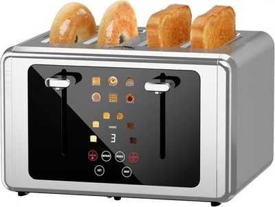 4 Slice Toaster,Touchscreen & Dual Independent Control Panel,5 Basic Functions &