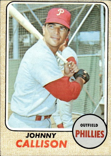 Johnny Callison 1968 Topps #415 Philadelphia Phillies - Foto 1 di 2