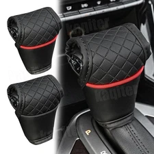 PU Leather Gear Shift Knob Cover Car Shifter Sleeve Protector Accessories