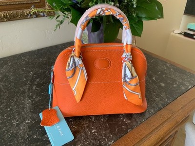Full-Grain Leather Satchel Bag by Tiffany and Fred SOLD OUT NEW