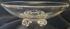 Steuben Glass Scroll Footed Bowl by John Dreves 8.25” 1940s Crystal Art Vintage