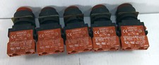 5 USED OMRON A22-01 FULL GUARD TYPE RED PUSH BUTTON***MAKE OFFER***