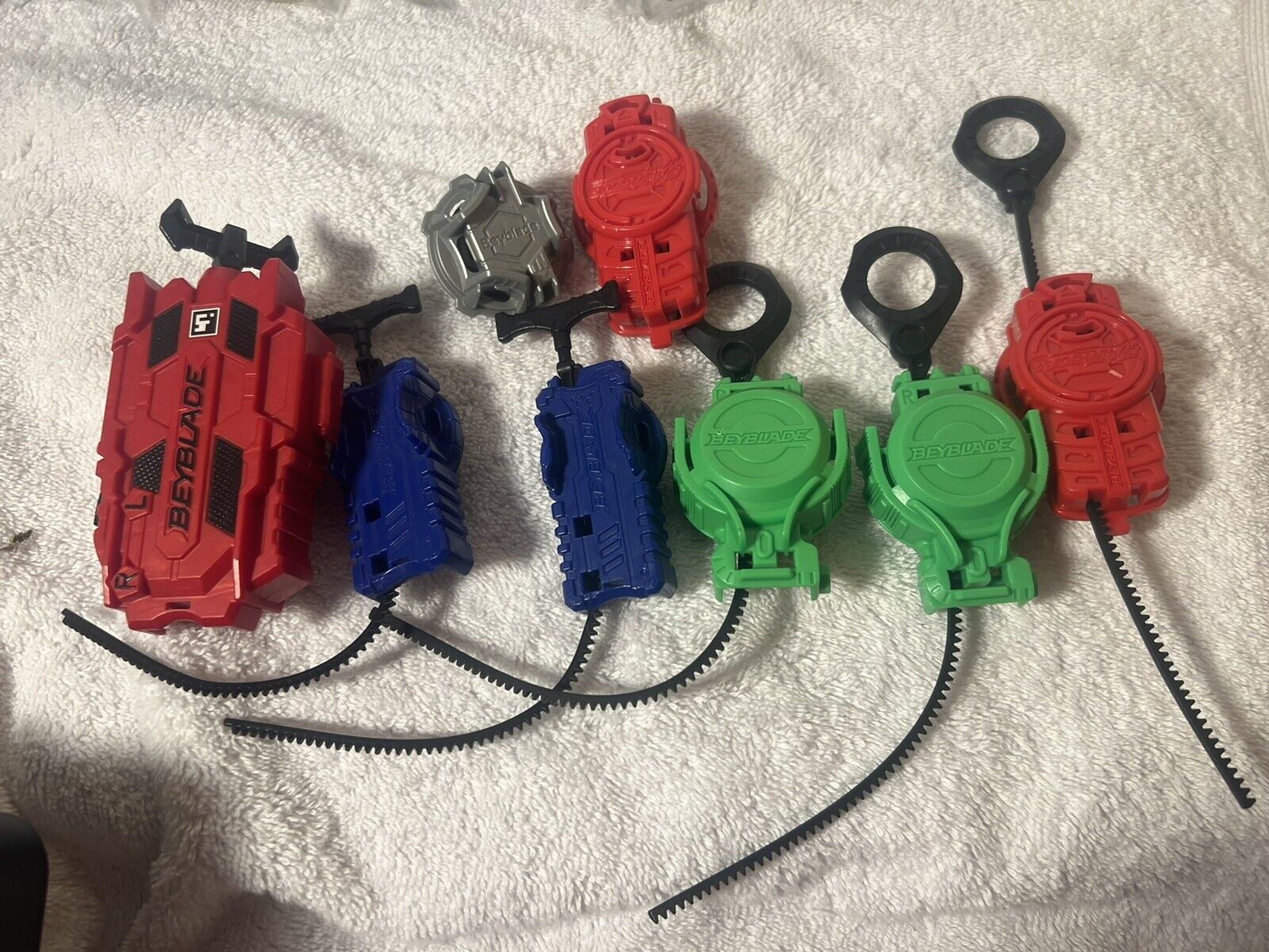 Lot Beyblade Launchers Ripcords Zipcords Accessories