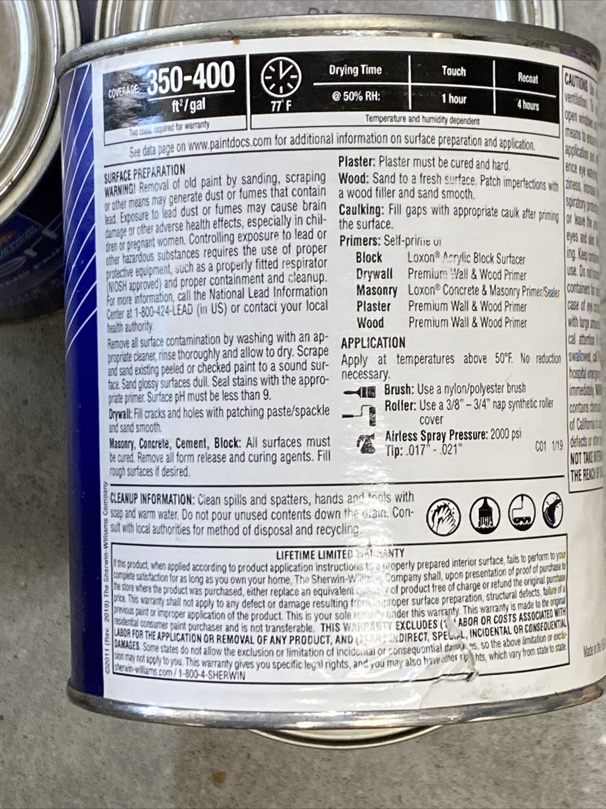 4x29.5 FL OZ SHERWIN WILLIAMS SUPERPAINT INTERIOR ACRYLIC LATEX FLAT