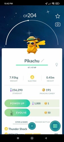 Pokemon Shiny Pikachu With Summer Style Hat Costume - TRA'DE GO - Description - Picture 2 of 4