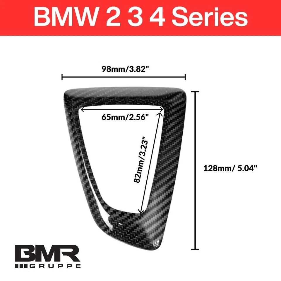 Panel de cambio de marchas de fibra de carbono real para BMW F-Chassis F30 F32 F20 F22 (LHD) Foto 4 de 4