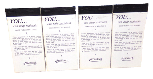4 VINTAGE AMERITECH LINED UNUSED NOTE WRITINGS PADS TELEPHONE ADVERTISING - 第 1/3 張圖片