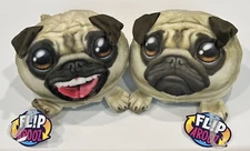 NEW Kipp Brothers Flip Arooz 5” Pug Dog Reversible Stuffed Animal Plush