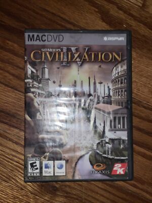 Sid Meier s Civilization IV 4 Apple MAC-DVD 2006 Video Game Complete w/ Poster