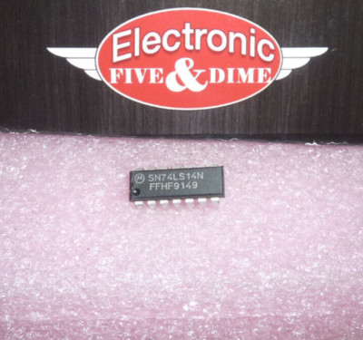 SN74LS14N Motorola Inverter, LS Series, 6-Func, 1-Input, TTL, PDIP14   IC