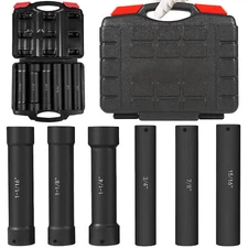Heavy Duty 1/2" Drive Extended Length Extra-Deep Length Impact Socket Set