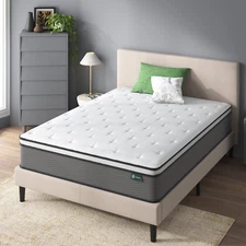 Zinus Pressure Relief Extra Firm Hybrid Mattress Comfort Foam and Pocket Spring