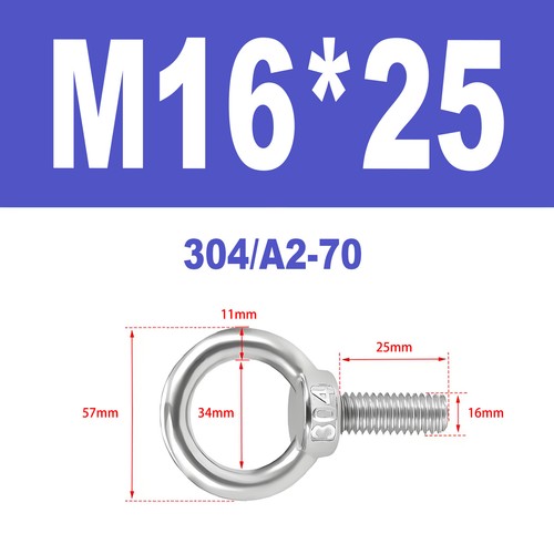 Ringschrauben Edelstahl V2A A2 Ösenschrauben M3-M18 Augbolzen Augenschrauben - Bild 109 von 122