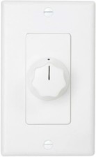In Wall 100W Speaker Volume Control Impedance Matching, Rotary Knob White SVC100