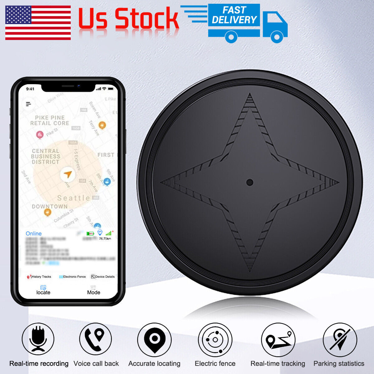 Mini Car GPS Tracker with GSM GPRS Real-Time Magnetic Tracking