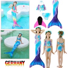 NEU Mädchen Meerjungfrau Schwanzflosse Monoflosse Schwimmschwanz kann schwimmen