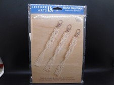 Leisure arts Boho Key Fobs Macrame Project makes 3