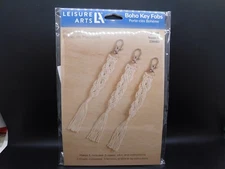 Leisure arts Boho Key Fobs Macrame Project makes 3